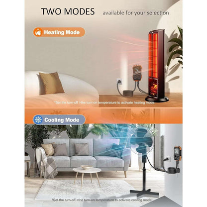 WH2408 Temperature Controller 10A 1200W Digital Thermostat Outlet Plug-In Switch