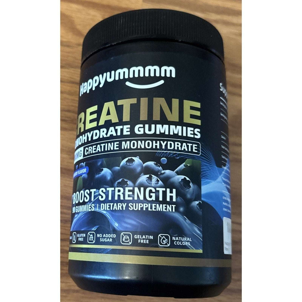 Happyummmm Creatine Monohydrate 5000MG 90 Gummies Blueberry Sugar-Free EXP 11/27