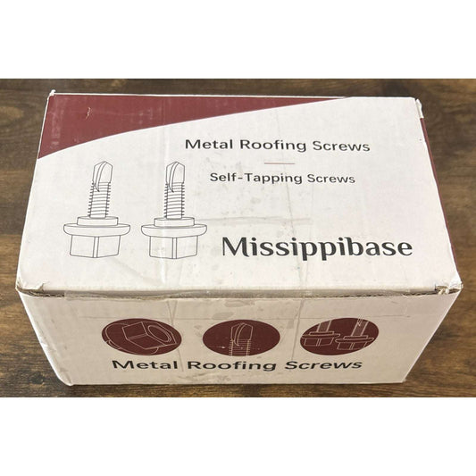 Self-Tapping Metal Roofing Screws #10 × 1 Inch, 300 PCS, Blue Painted Hex Head