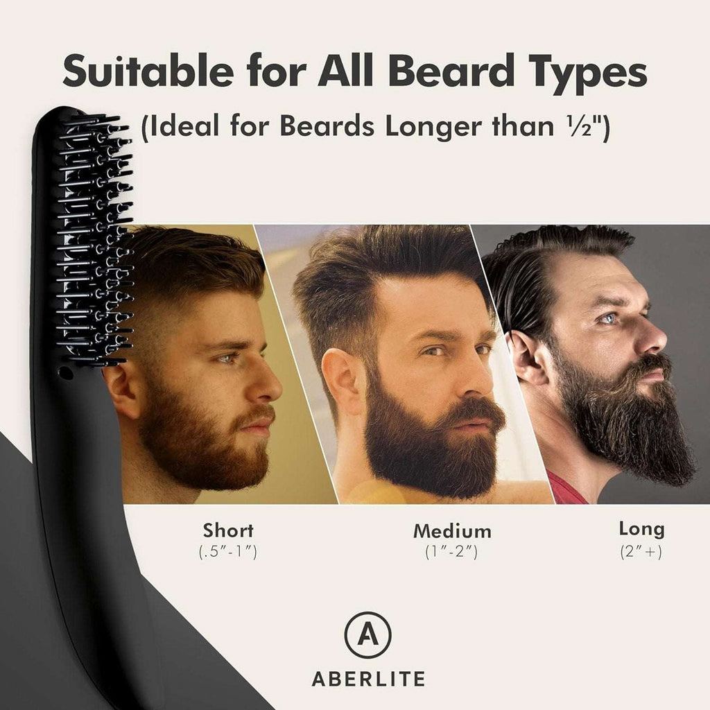Aberlite EDC Men's Professional Heated Beard Straightening Brush Grooming Kit