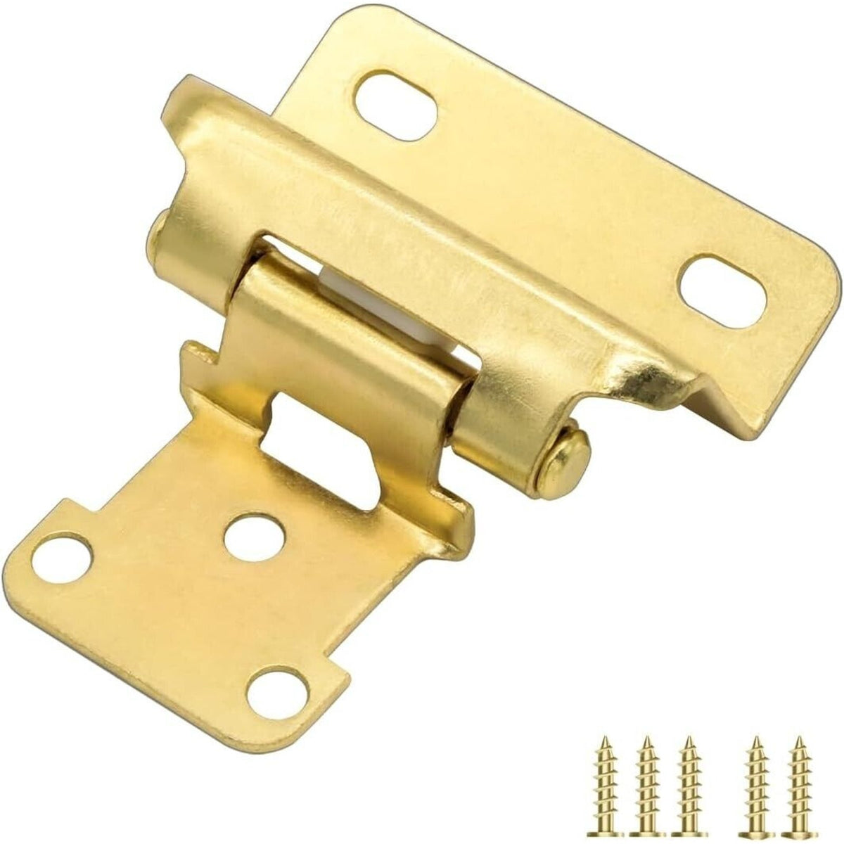 8 Pack 4 Pair Brass Gold Kitchen Cabinet Hinges Self Closing Cupboard Door Hinge