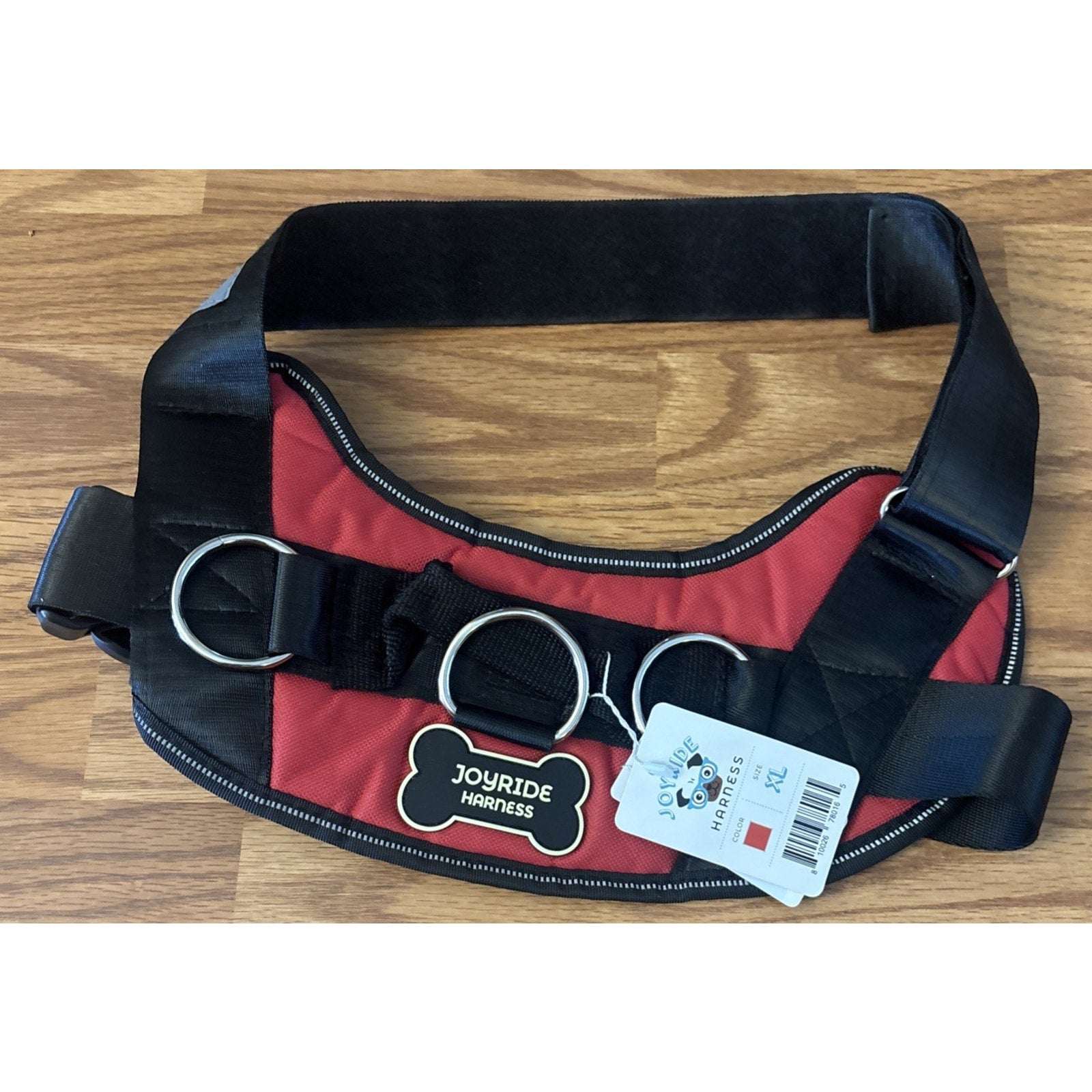 Joyride No Pull Pet Harness Adjustable Reflective Padded with Handle XL Red