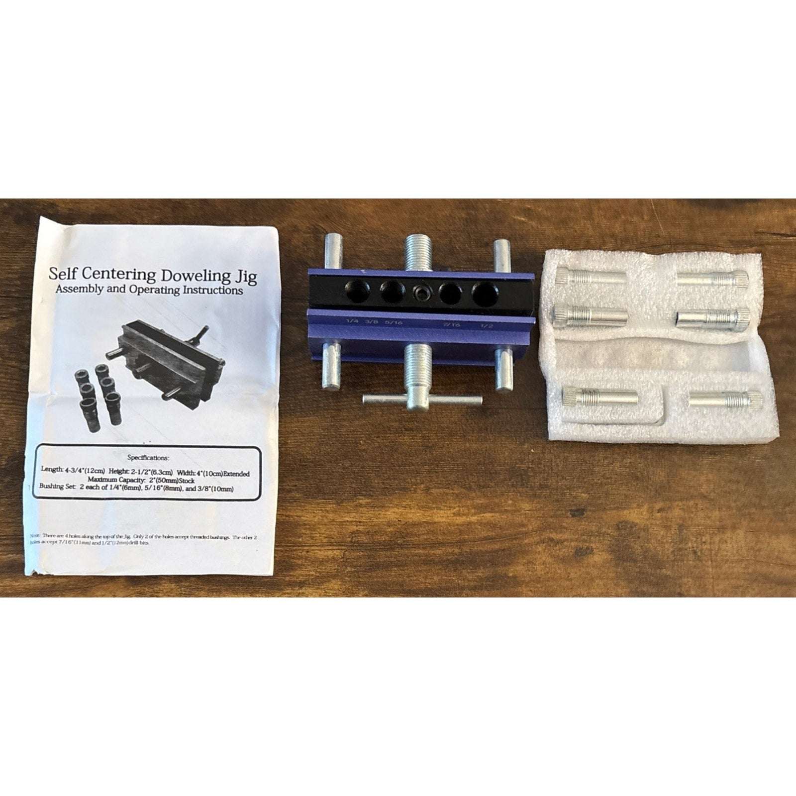 Upgraded 6.7 Inch Self Centering Dowel Jig, Guide Block for Straight Holes