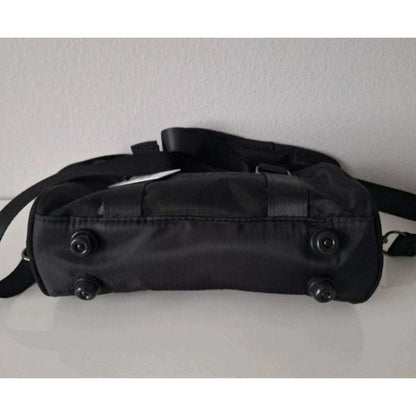 Alo Yoga Mini Sheer Duffle Bag Black Mesh Tote Lightweight Gym Travel Handbag