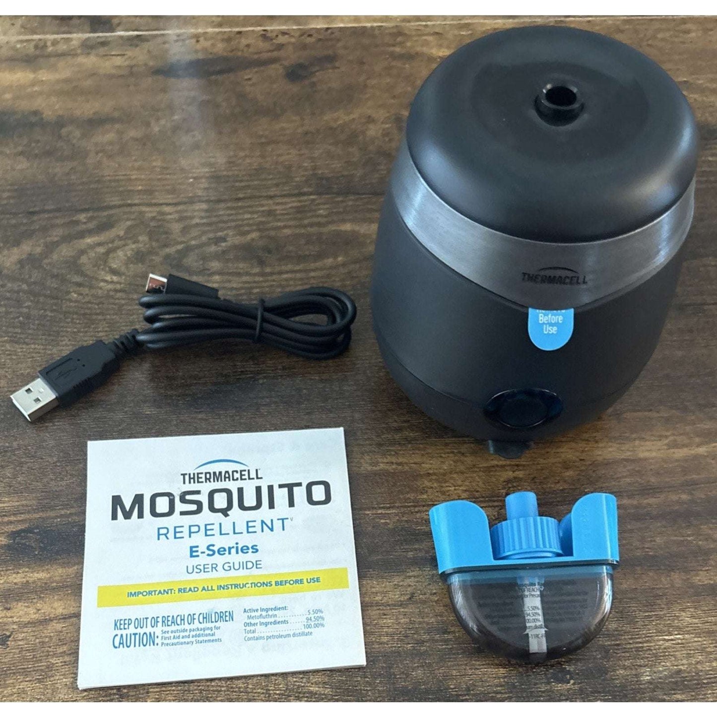 Thermacell Mosquito Repellent Rechargeable E-Series 20' Protection w 12Hr Refill