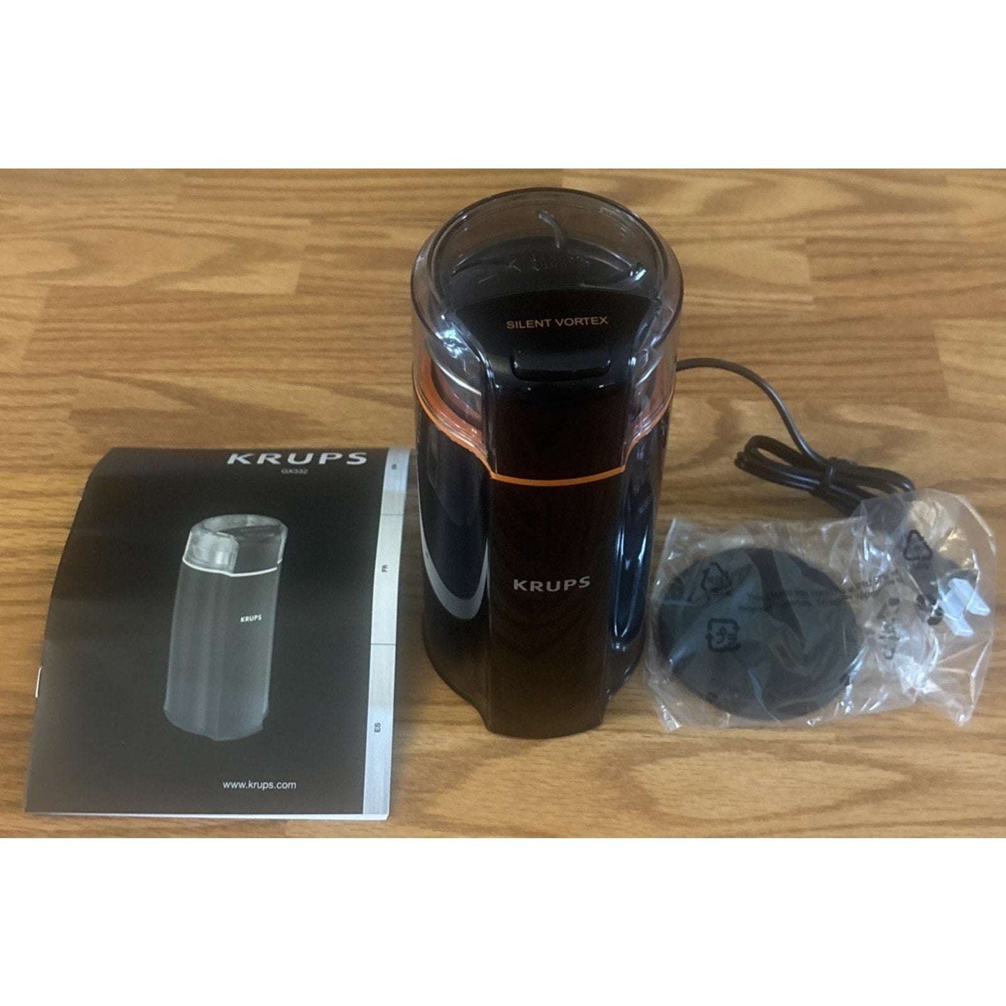 KRUPS Silent Vortex 3in1 Electric Grinder for Spices, Dry Herbs & Coffee 12-Cups