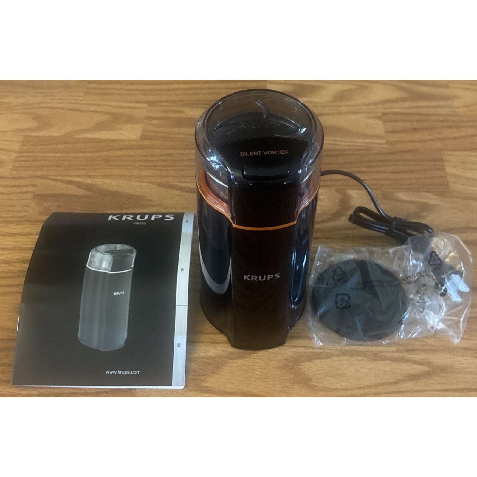 KRUPS Silent Vortex 3in1 Electric Grinder for Spices, Dry Herbs & Coffee 12-Cups