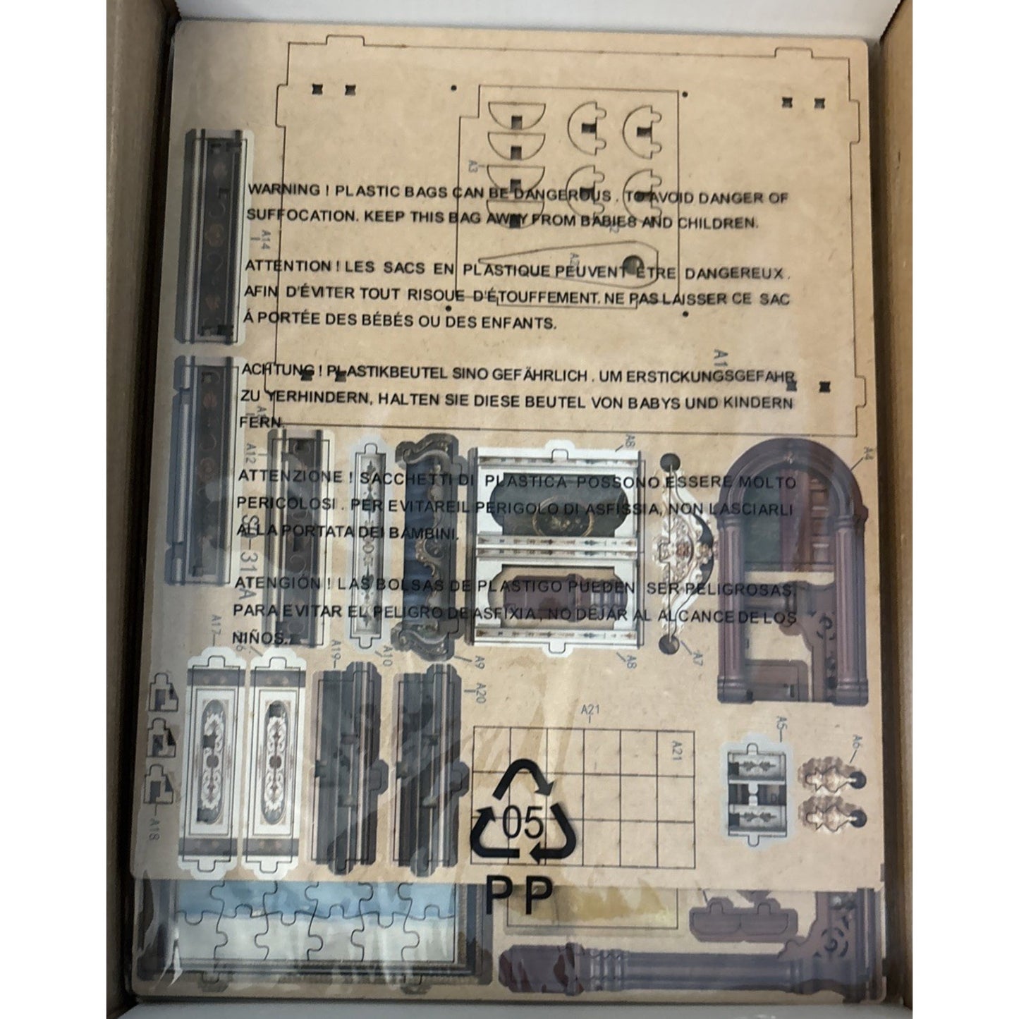 DIY Miniature Book Nook Key Tracking Escape Room Kit - 3D Puzzle with LED Lights