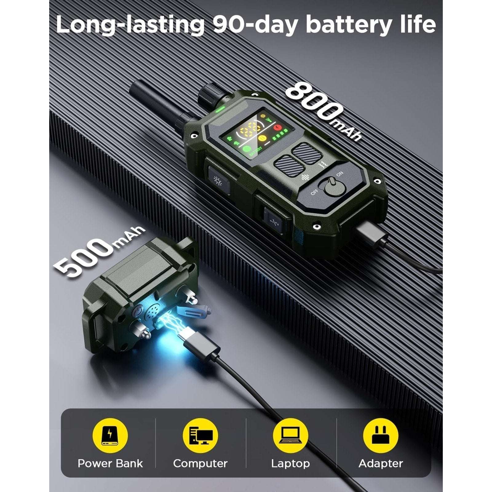 BLACKDOG Military Dog Shock Collar 4200ft Training Collar w/ Remote & LED Light