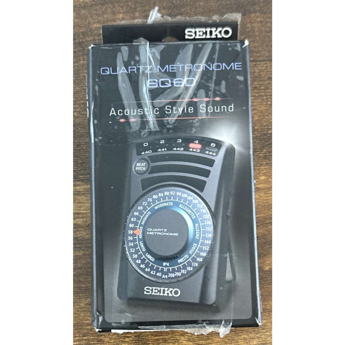 SEIKO ‎SQ60 Quartz Metronome Black Acoustic Sound Dial Type Audio Equipment