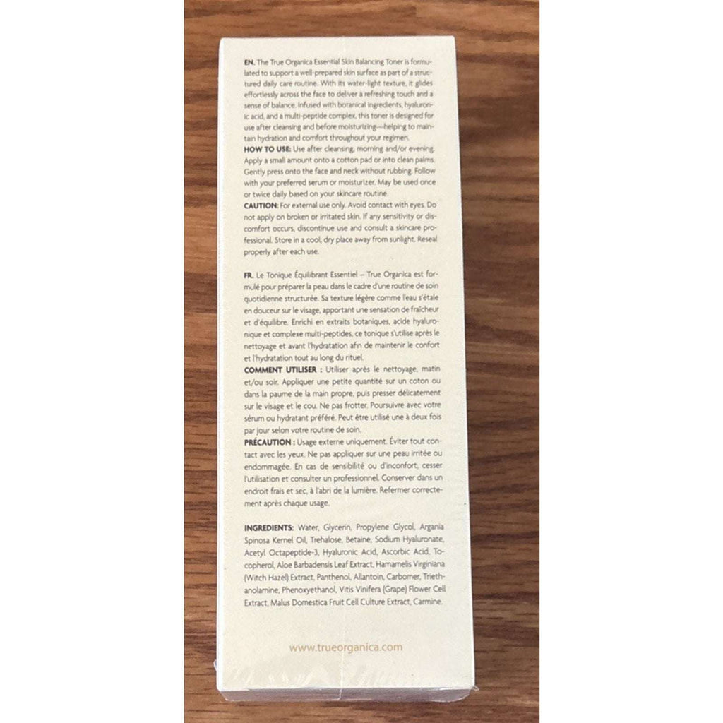 True-OrgaNica Anti-Aging Balancing Toner Hyaluronic Acid +Multi-Peptide Complex