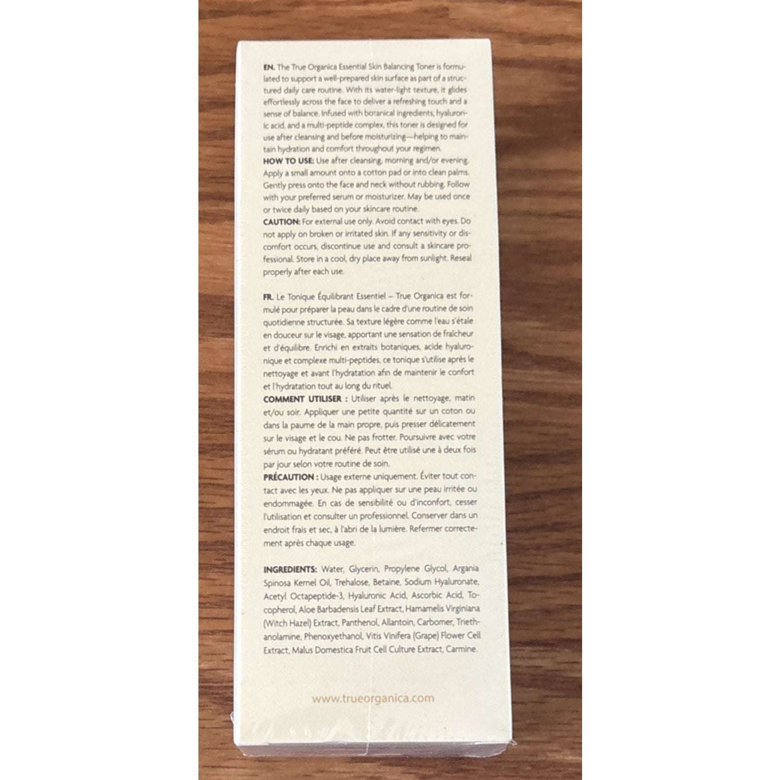 True-OrgaNica Anti-Aging Balancing Toner Hyaluronic Acid +Multi-Peptide Complex