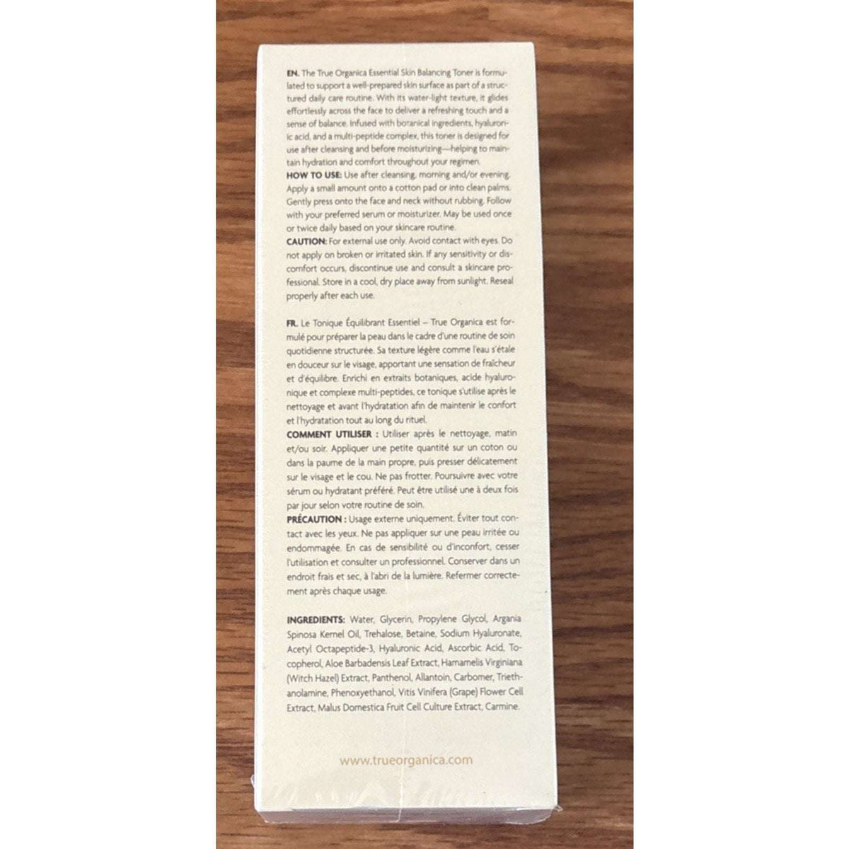 True-OrgaNica Anti-Aging Balancing Toner Hyaluronic Acid +Multi-Peptide Complex