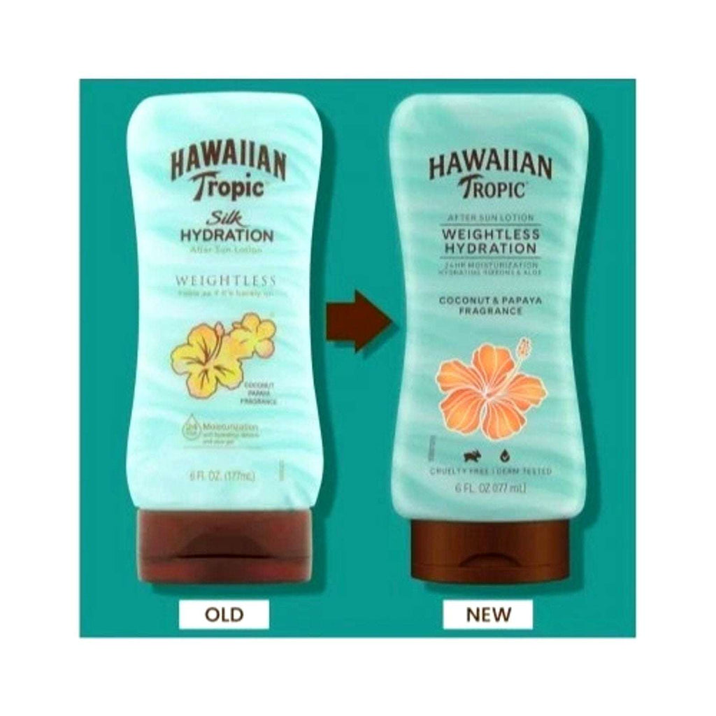 3 Pack Hawaiian Tropic After Sun Lotion Weightless Hydration Coconut Papaya 6oz