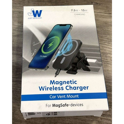 Magnetic Wireless Charger for MagSafe Car Vent Mount 7.5w - 15w - Just Wireless