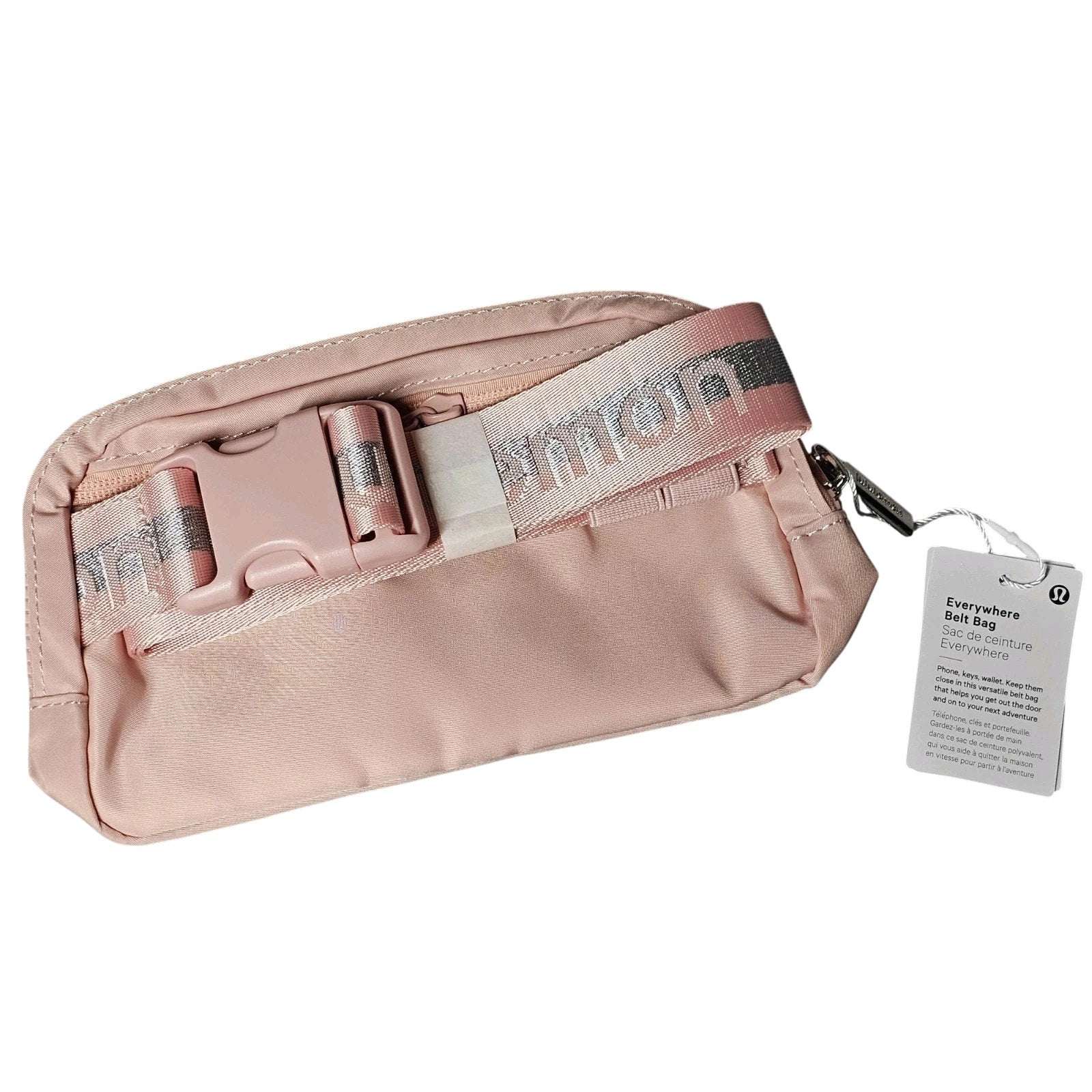 NWT Lululemon Everywhere Wordmark Crossbody Belt Bag Fanny Pack 1L Pink /Silver