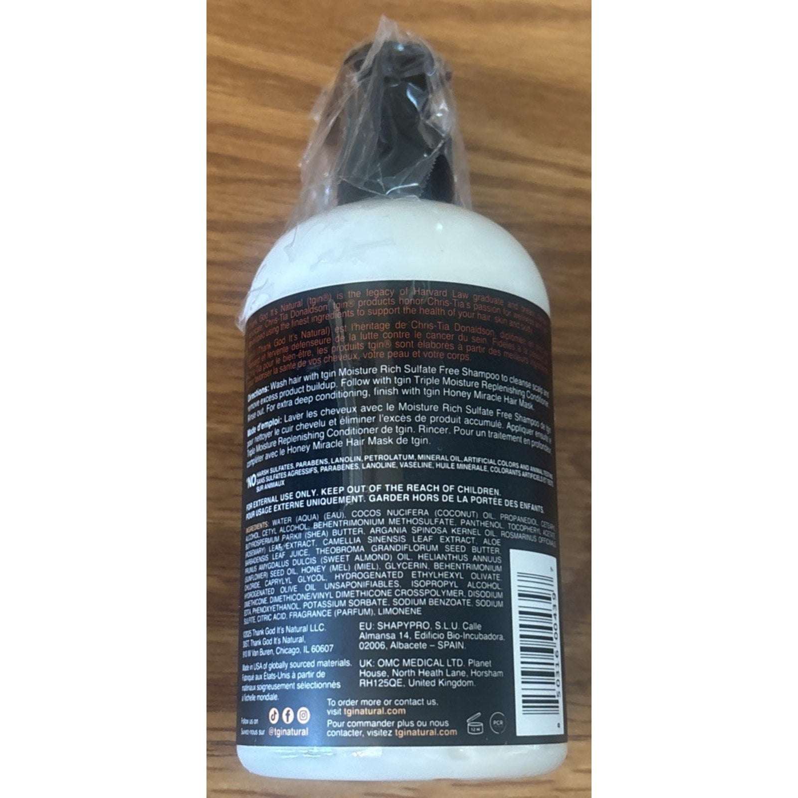 tgin Triple Moisture Replenishing Conditioner w/ Shea Butter & Argan Oil 13floz