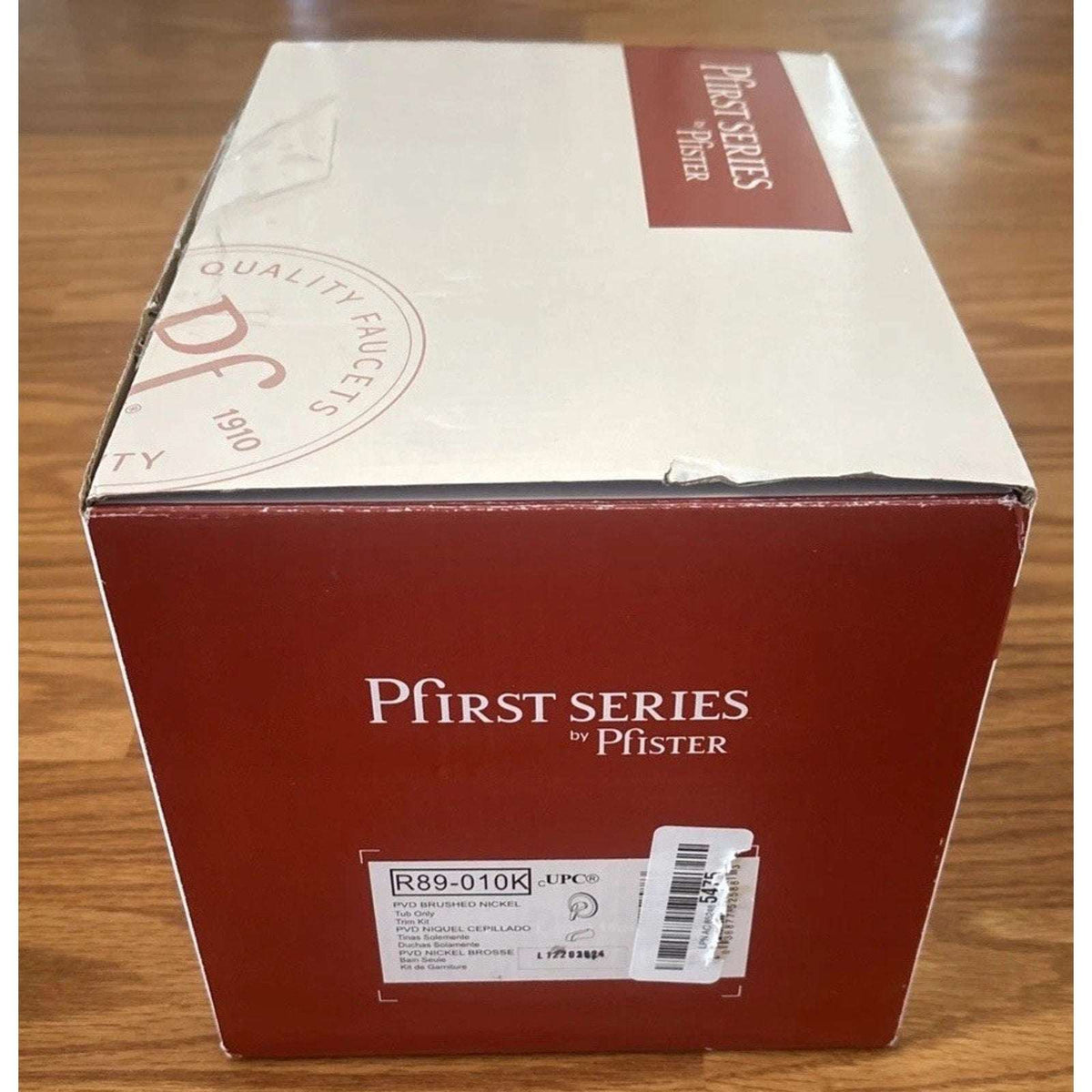Pfister R89010K R89-010K Pfirst Series Tub Only Trim Kit, PVD Brushed Nickel NEW