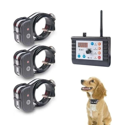 JUSTPET K6 Intelligent 3 Dog Training & Outdoor Wireless Fence 3 Collars 2000ft