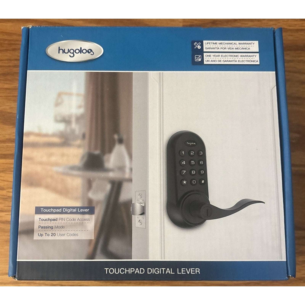 Hugolog Electronic Touchpad Digital Deadbolt Door Lock with Handle HU02 Black