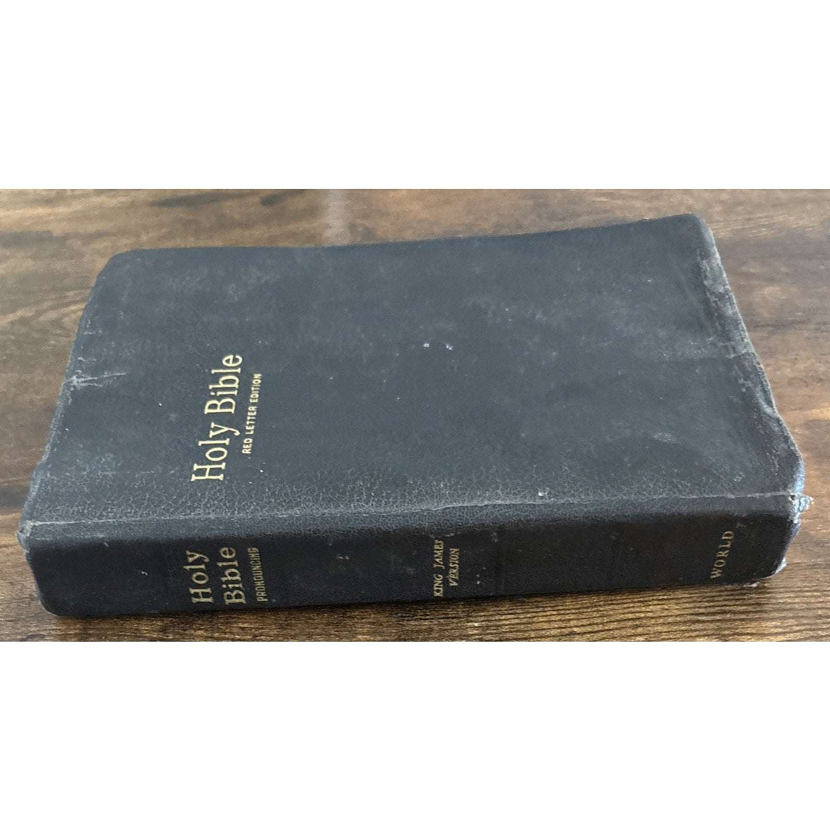 Vintage Holy Bible KJV Red Letter Edition Black World Publishing Large Print