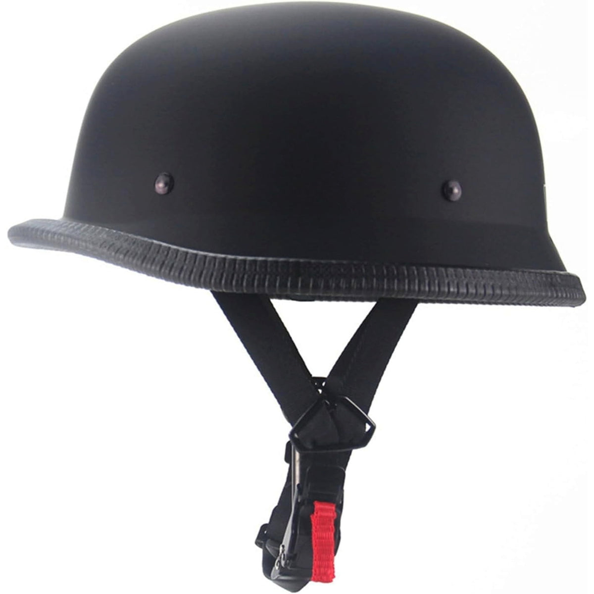 German Style Motorcycle Half Helmet Open Face Retro XL Matte Black DOT Approved