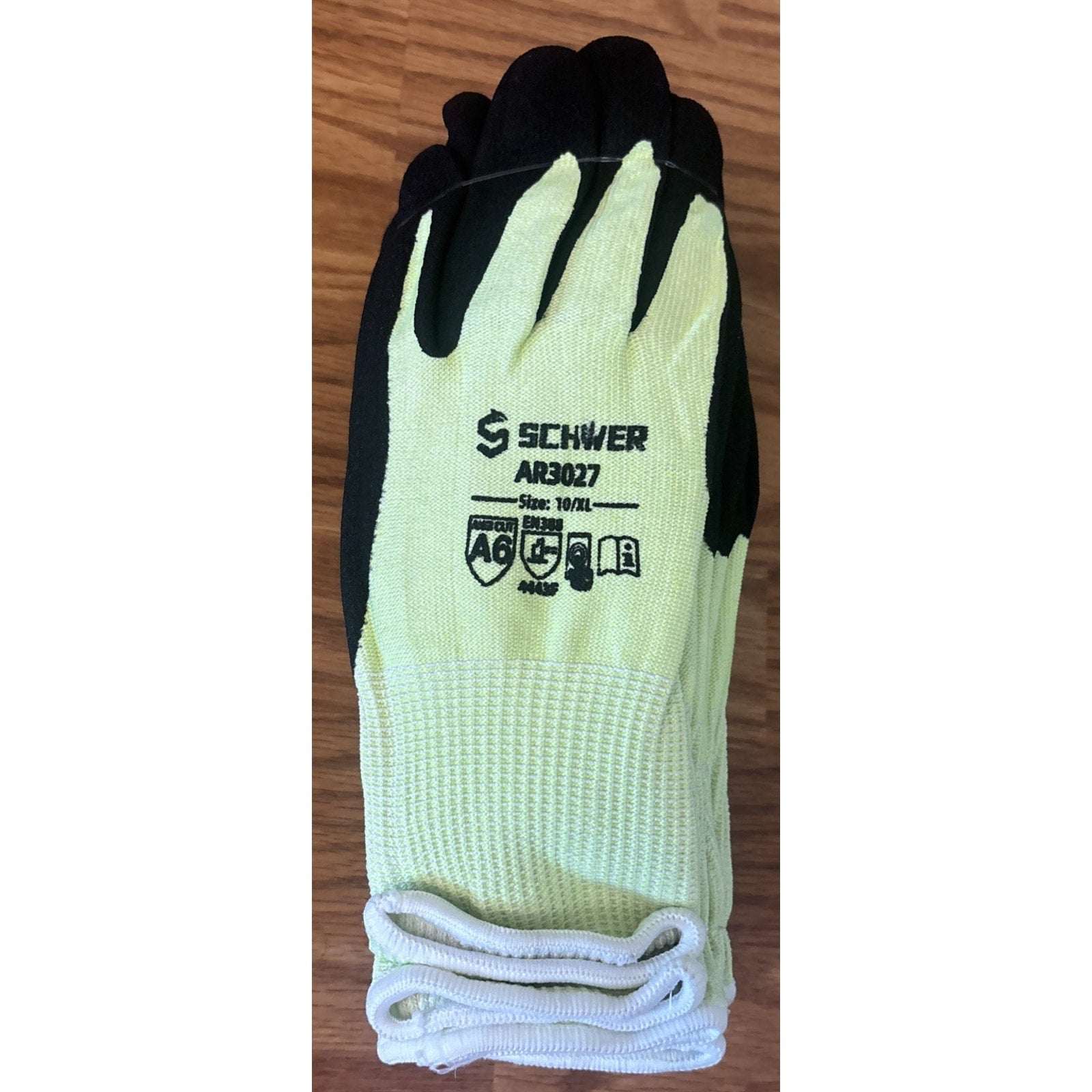 6 Pair SCHWER Cut Resist Work Gloves ANSI A6 360° Protect, Touchscreen AR3027 XL
