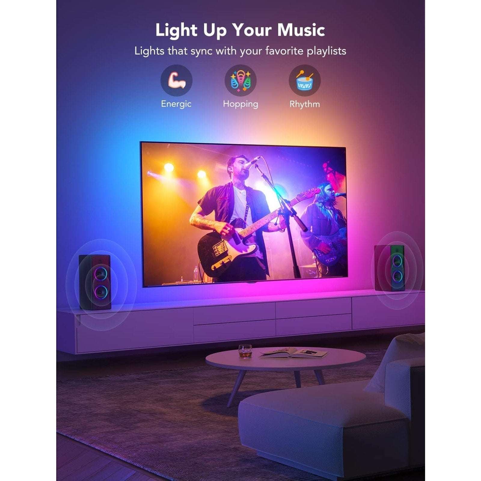 Govee RGBIC TV LED Backlight for 70-80 inch TVs App & Voice Control, Music Sync