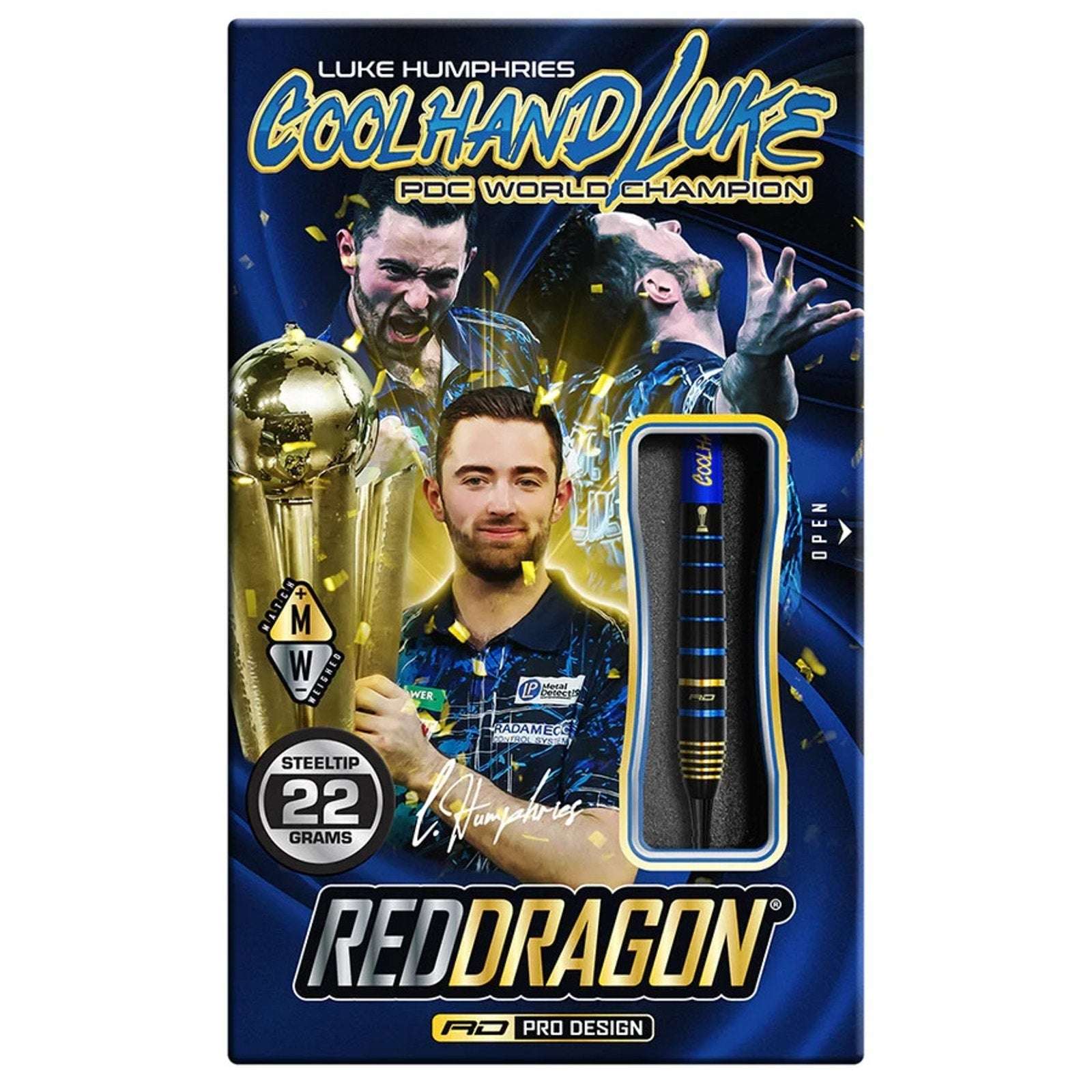 Red Dragon LUKE HUMPHRIES TX4 AVENGER 90% Tungsten Alloy Darts - 22 Grams READ!