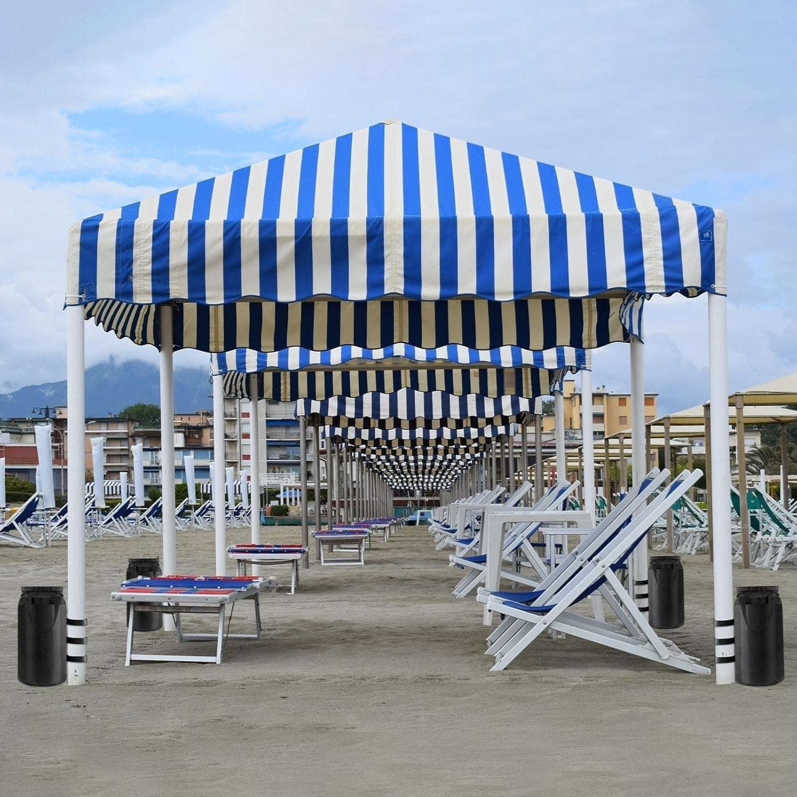 300lbs Canopy Weights Sand Bags Set of 4, XL Heavy Duty 1680D Black Sandbags