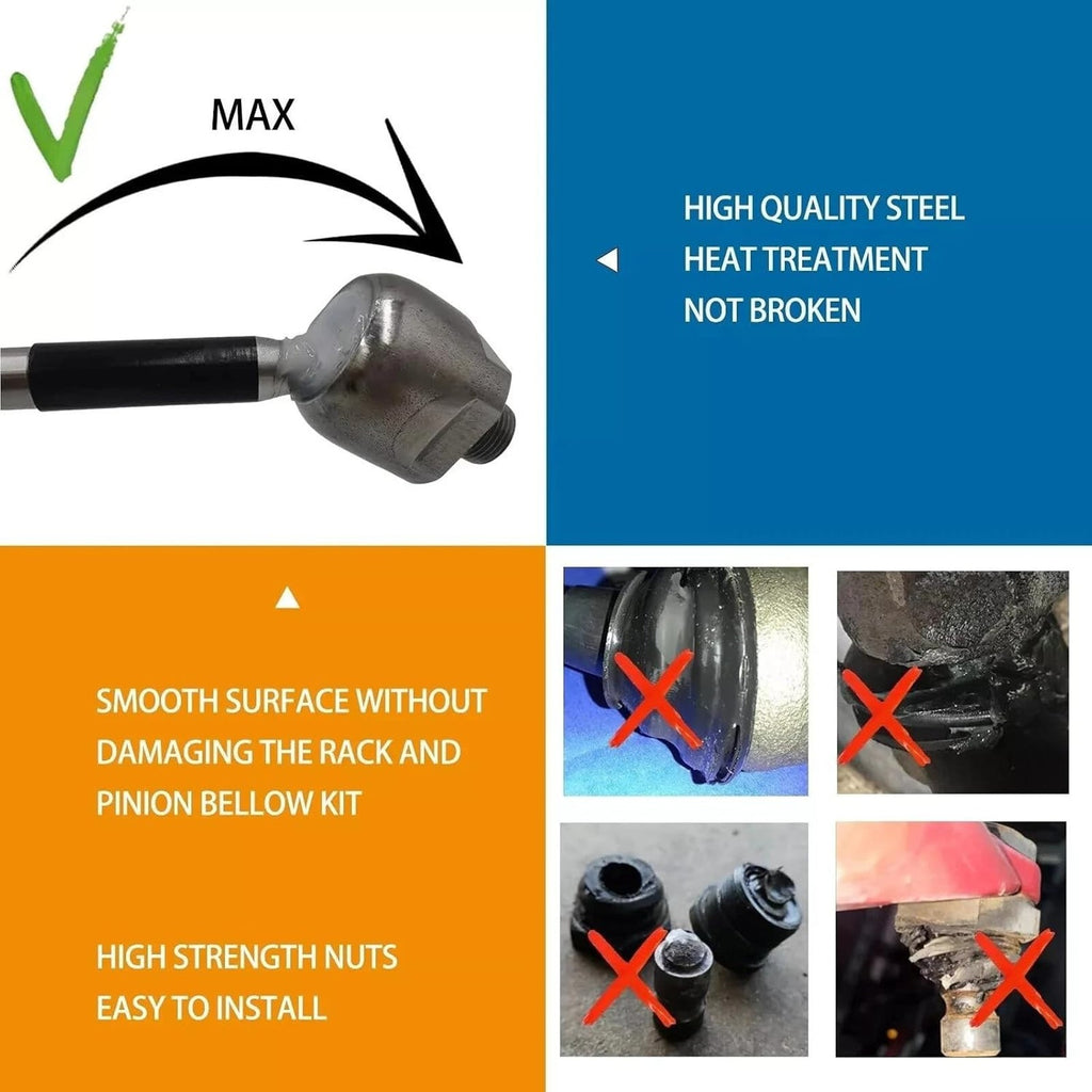 Front Inner Tie Rod Ends Links Set for Lexus ES300h ES350 Toyota Avalon Camry