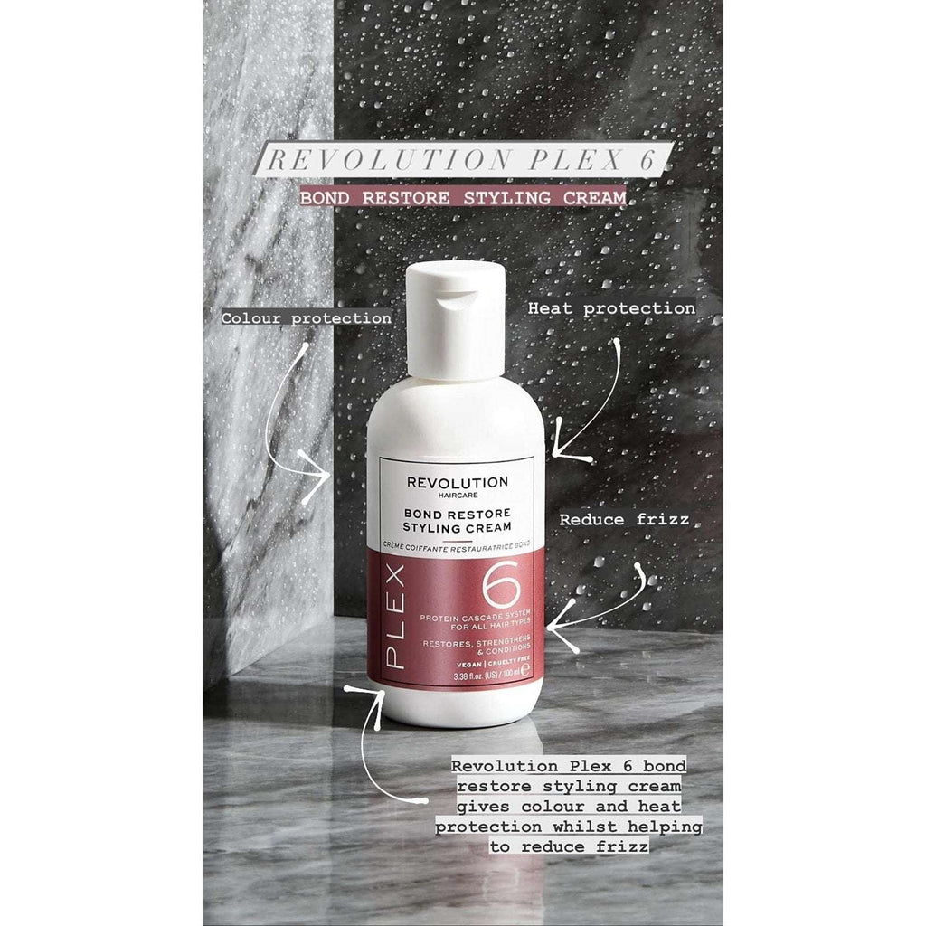 Revolution Haircare Plex 6 Bond Restore Styling Cream Heat Protector Anti Frizz