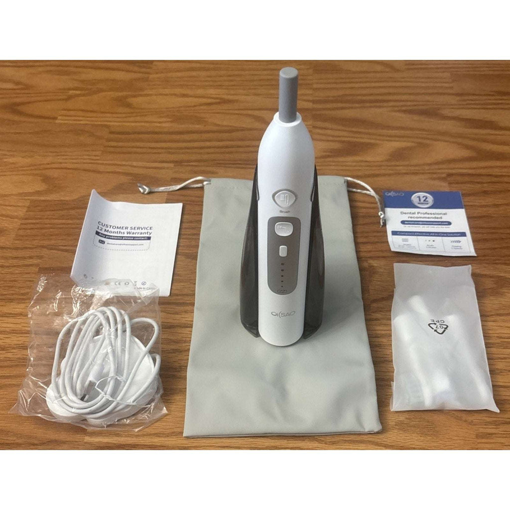 OiSAO Electric Water Flosser & Toothbrush Combo w/ Replacement Heads & Charging