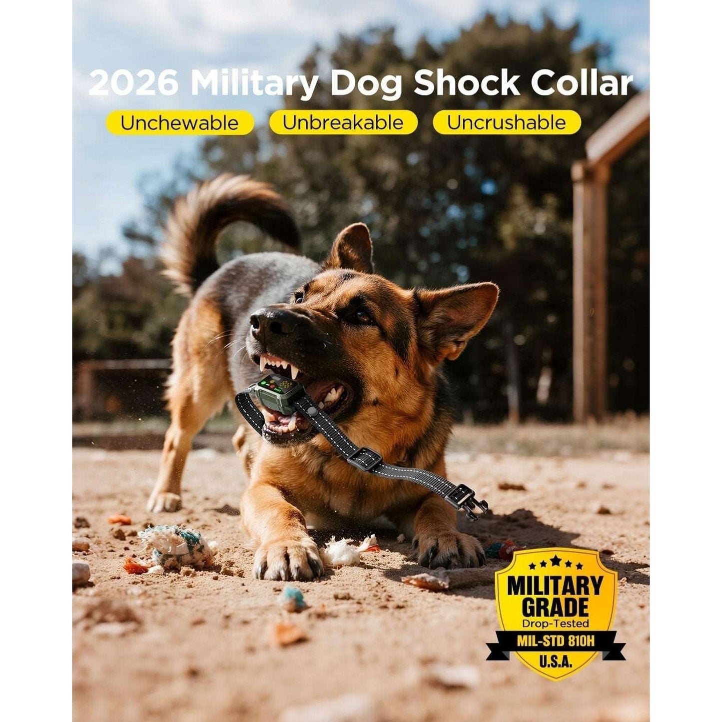 BLACKDOG Military Dog Shock Collar 4200ft Training Collar w/ Remote & LED Light