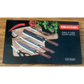 6PC Knife Set Embossed Non-Stick Blade w Wood Grain Handle Cleaver Chef Carving+