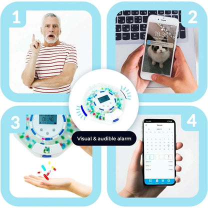 Adamson TimelyMed Smart Pill Dispenser Machine w/ Alarm, WiFi App, Lock (NEW)