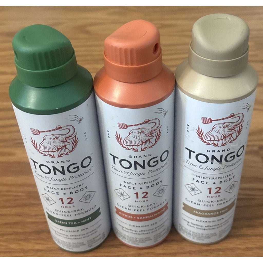 3PK Grand Tongo Insect Repellent Spray Picaridin 20% Deet-Free Mosquitoes Ticks
