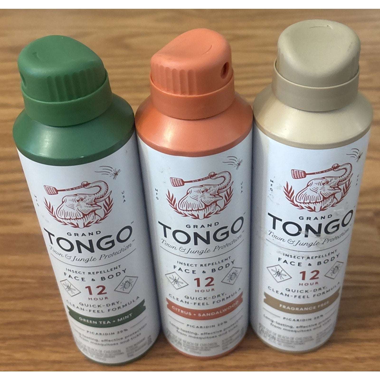3PK Grand Tongo Insect Repellent Spray Picaridin 20% Deet-Free Mosquitoes Ticks