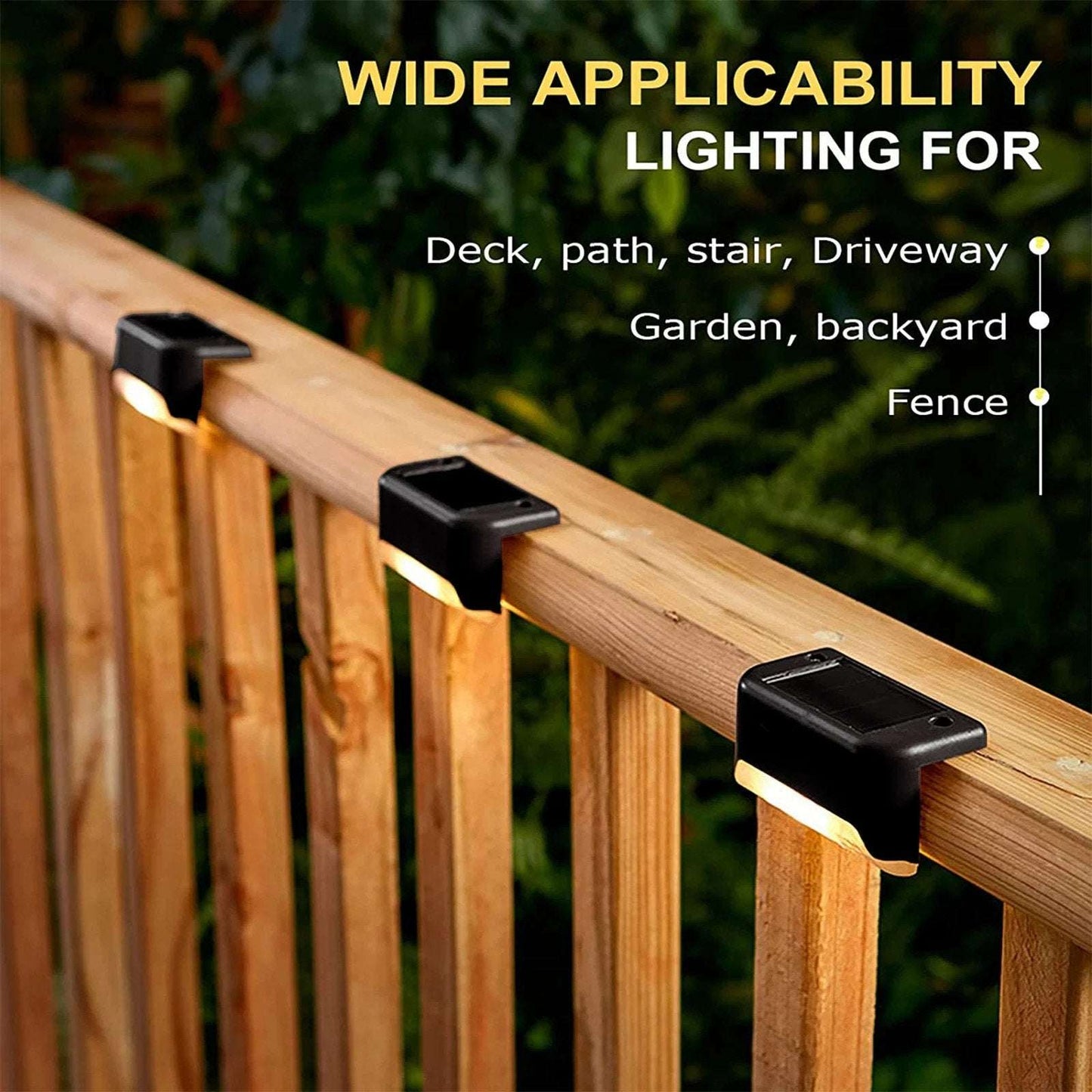 10x Solar Deck Lights Outdoor Step Lights LED Fence Stair Lights for Garden Yard
