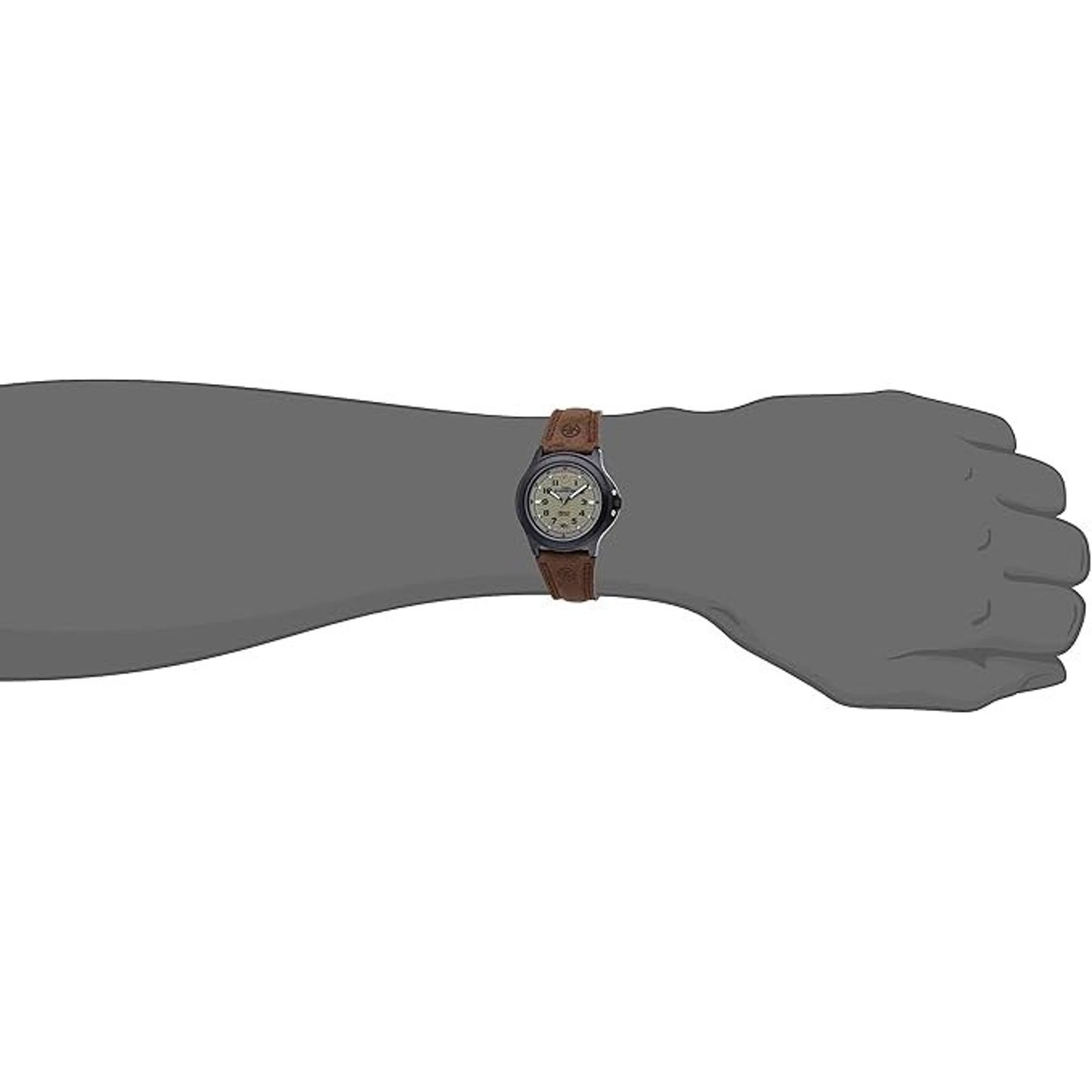 Timex T47012 Indiglo Expedition Metal Field Brown Leather Strap Watch WR50M 40MM