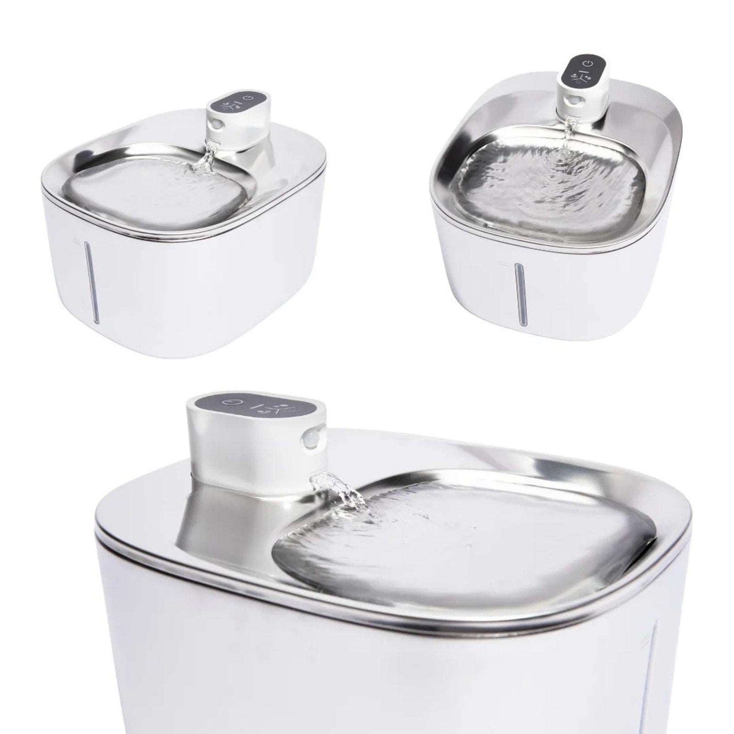 KittySpout 4L Stainless Steel Pet Water Fountain Silent Wireless Motion Sensor