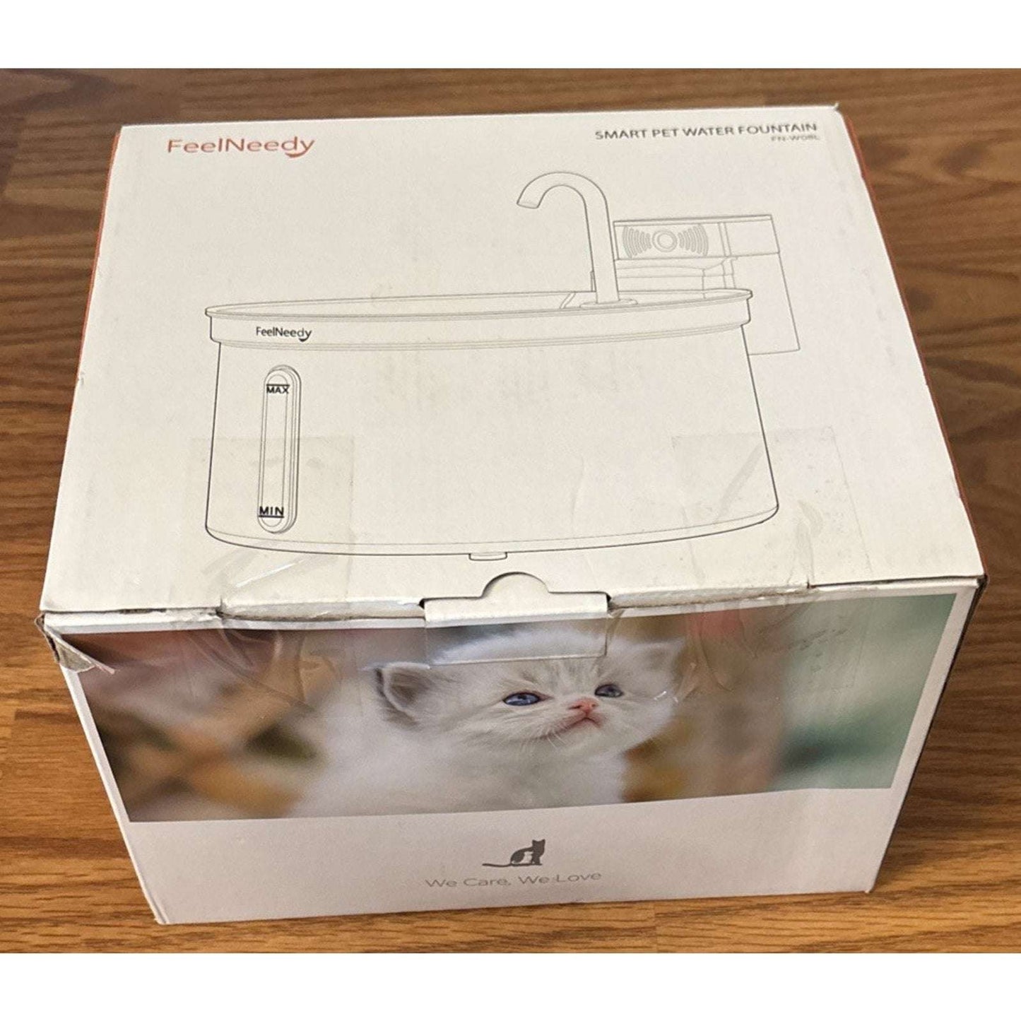 Wireless Smart Pet Cat Dog Water Fountain Rechargeable FEELNEEDY Stainless 3.5L