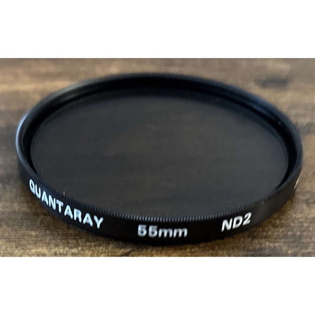 LOT of 4 55mm Glass Lens Filters w/ Case Tiffen 812 & CP - Quantaray +3 & ND2