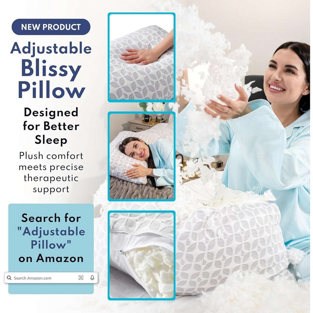 Blissy 100% Pure Mulberry Silk Pillowcase 22 Momme King Size in White - Cooling