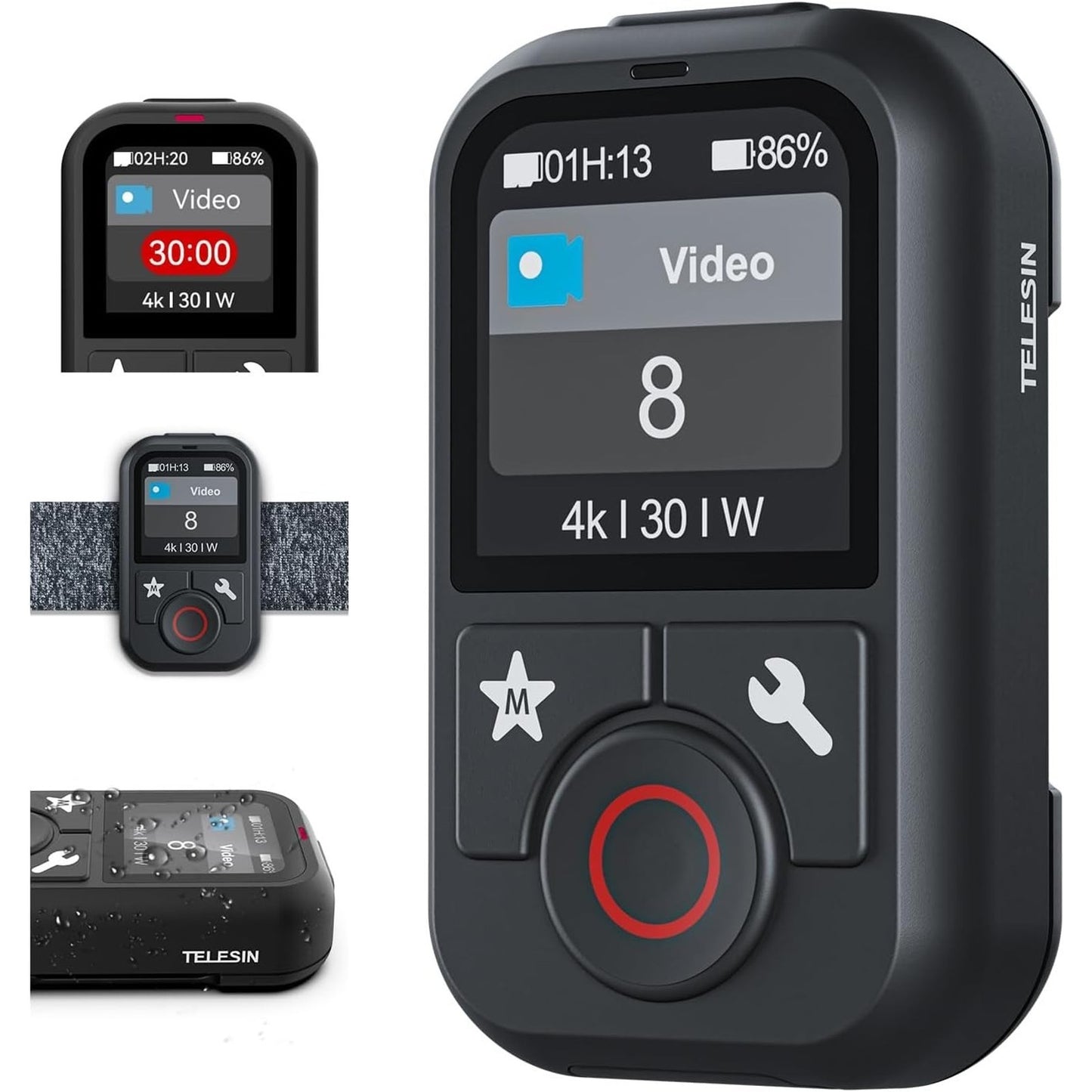 TELESIN T13 Waterproof Wireless Remote Control GoPro Hero 13/12/11/10/9/8/MAX