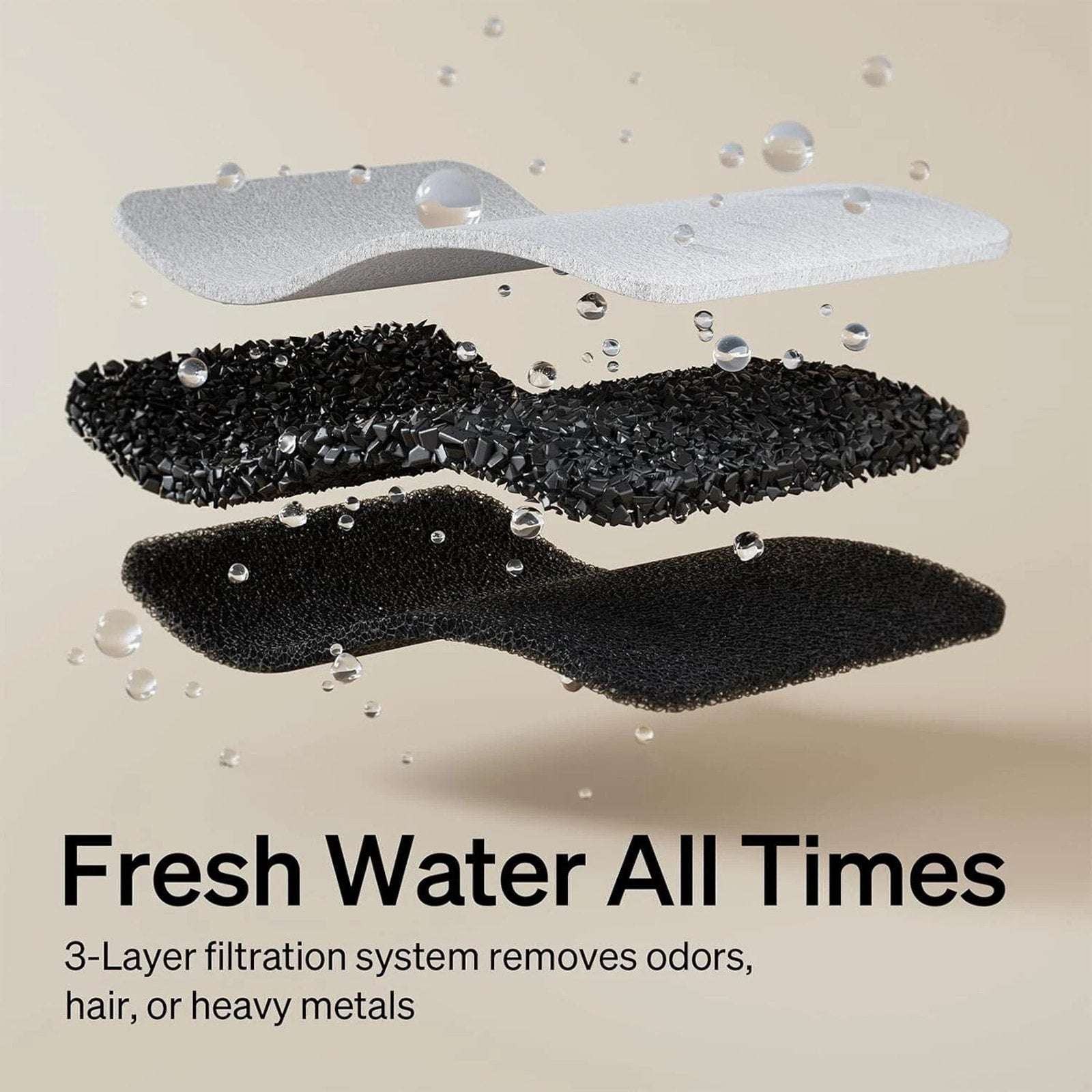 PETLIBRO 101oz/3L Stainless Steel Cat Automatic Water Fountain + Filters Dog Pet