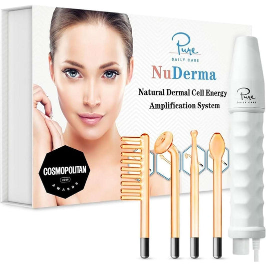Pure Nuderma Daily Care Skin Therapy Machine with 4 Neon Wands for Skin & Hair