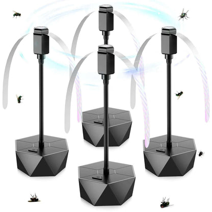 4x Portable Bug Insect Fly Repellent Fan Battery Powered Tabletop/Hanging Bendab