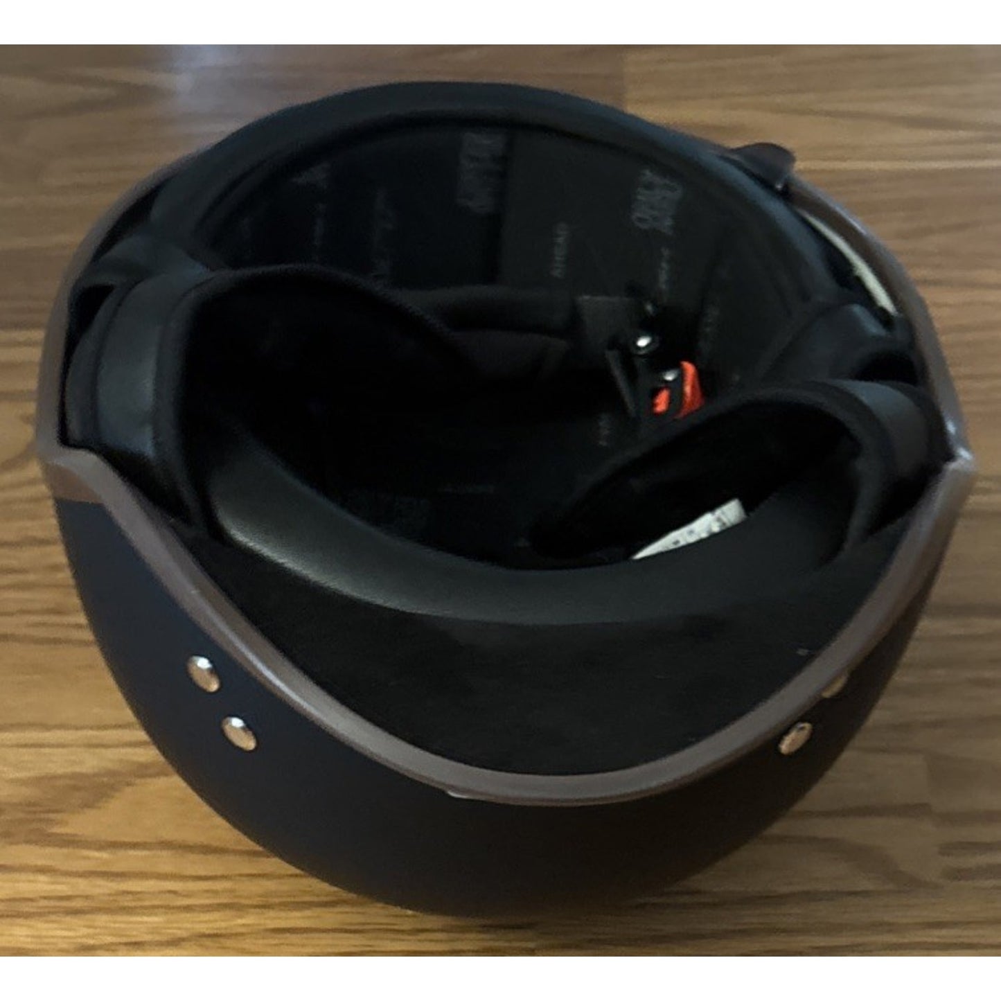 DOT Approved Retro Baseball Cap Motorcycle Vtg German Style Half Face Skull Cap