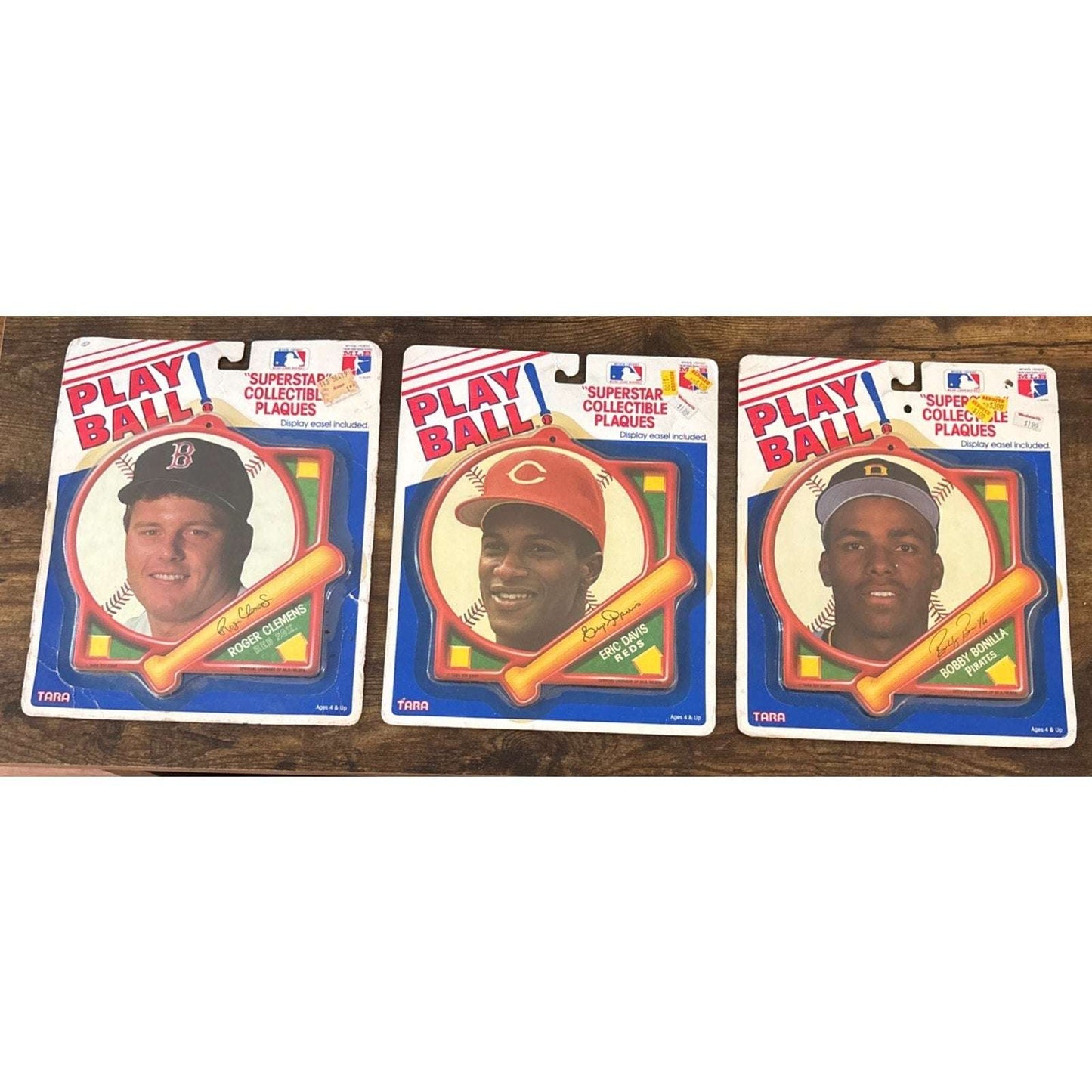 MLB Play Ball! Roger CLEMENS Bobby Bonilla Eric Davis Superstar Collector Plaque